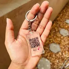 clear QR Code key chain