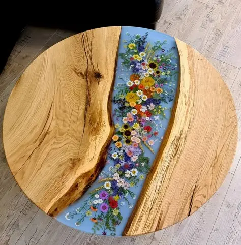 Resin Flower Table
